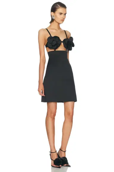 Marc Jacobs Satin Daisy Applique Dress | Thumbnail 2