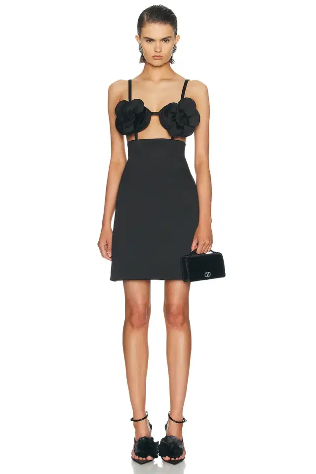 Marc Jacobs Satin Daisy Applique Dress