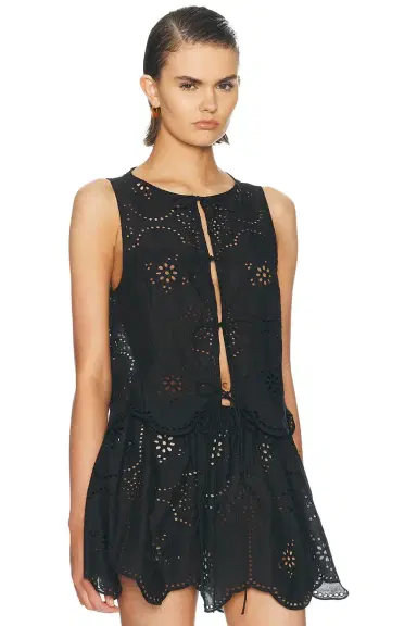Matteau Broderie Tie Blouse | Thumbnail 2