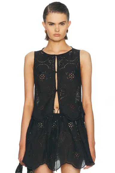 Matteau Broderie Tie Blouse | Thumbnail 1