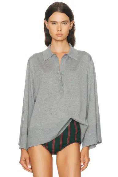 Dries Van Noten Talis Polo Sweater | Thumbnail 1