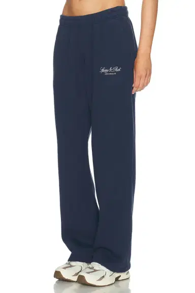 Sporty & Rich Vendome LA Embroidered Wide Sweatpant | Thumbnail 3 Sporty & Rich Vendome LA Embroidered Wide Sweatpant | Thumbnail 3