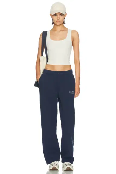 Sporty & Rich Vendome LA Embroidered Wide Sweatpant | Thumbnail 5 Sporty & Rich Vendome LA Embroidered Wide Sweatpant | Thumbnail 5