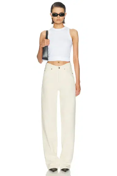 Saint Laurent V Waist Wide Leg | Thumbnail 5