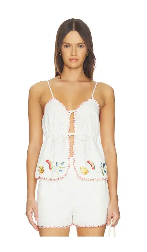 Santorini Embriodered Cami
