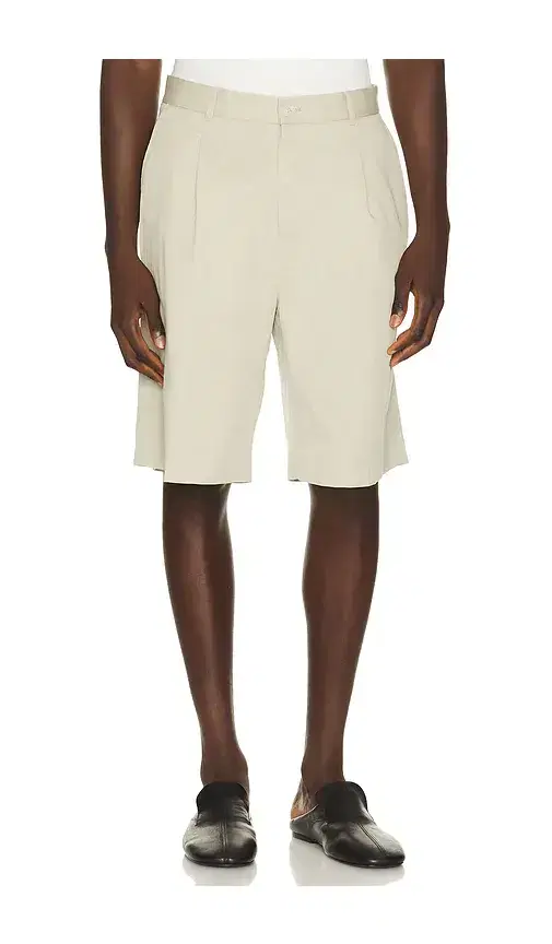 Les Deux Pleated Twill Suit Shorts