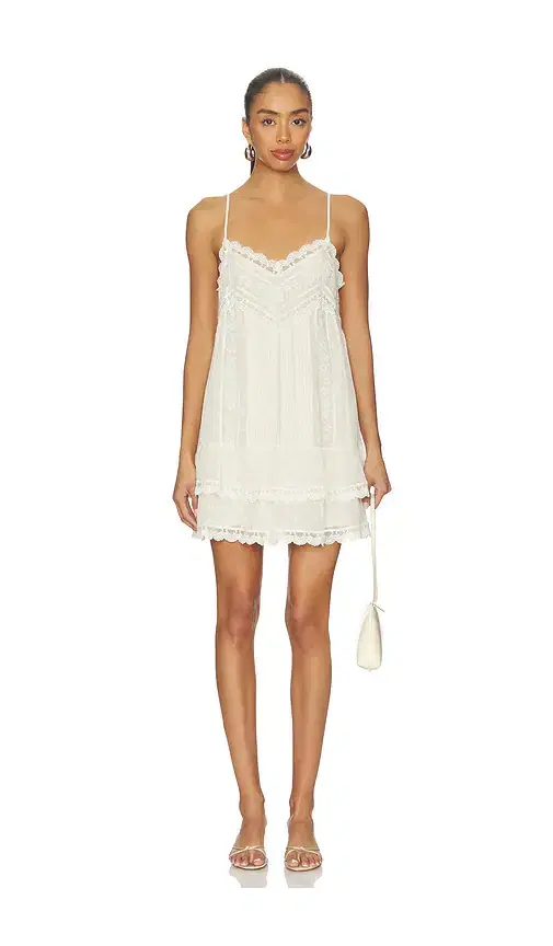 ROCOCO SAND Lace Detail Mini Dress