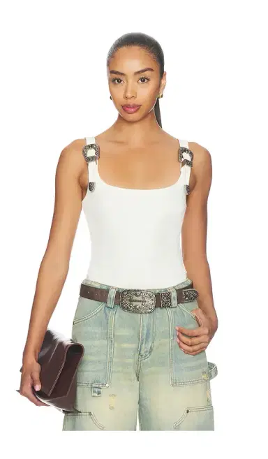 Markgong Tank Top With Metal Buckle Straps | Thumbnail 1