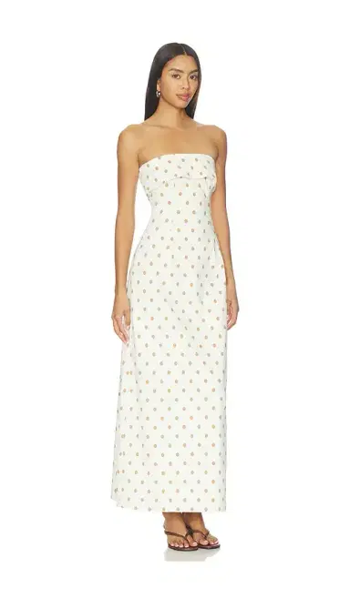WeWoreWhat Strapless Fold Over Midi Dress | Thumbnail 2