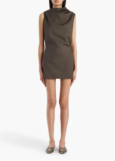 Khaite Astor Dress In Clove | Thumbnail 2