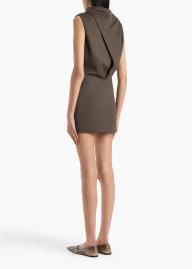 Khaite Astor Dress In Clove | Thumbnail 3
