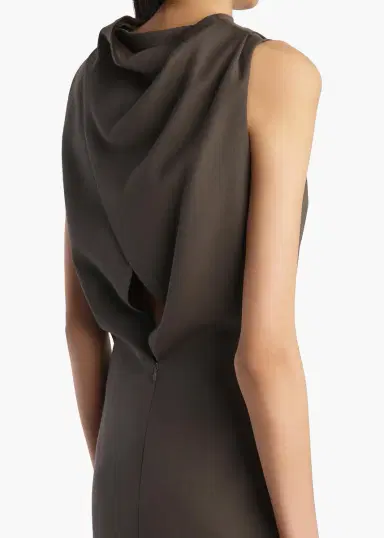 Khaite Astor Dress In Clove | Thumbnail 5