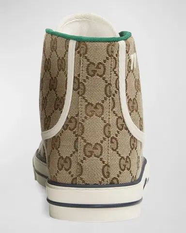 Gucci Men's Tennis 1977 Canvas High-Top Sneakers | Thumbnail 3 Gucci Men's Tennis 1977 Canvas High-Top Sneakers | Thumbnail 3