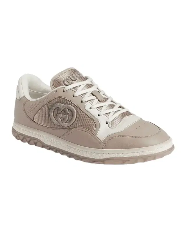 Men's MAC 80 Embroidered Leather Low-Top Sneakers