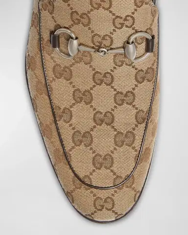 Gucci Men's GG Canvas Bit Loafers | Thumbnail 4