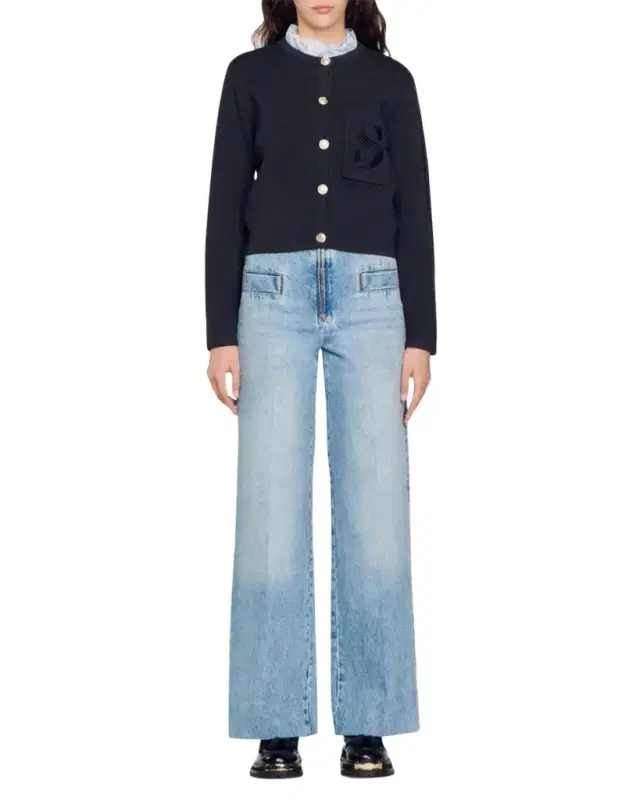 Sandro Oslo Wide Leg Jeans