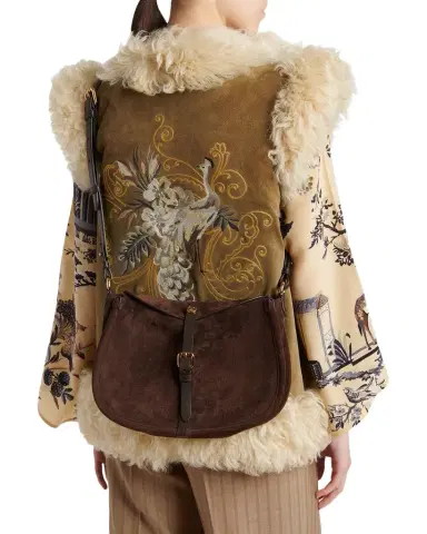 Etro Pegaso Coin Suede Shoulder Bag | Thumbnail 1
