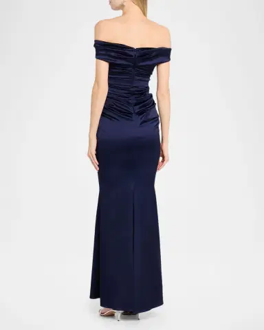 Talbot Runhof Soft Draped Long Gown | Thumbnail 2 Talbot Runhof Soft Draped Long Gown | Thumbnail 2