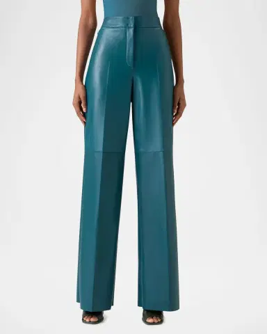 Akris Fior Nappa Leather Wide-Leg Pants | Thumbnail 3 Akris Fior Nappa Leather Wide-Leg Pants | Thumbnail 3
