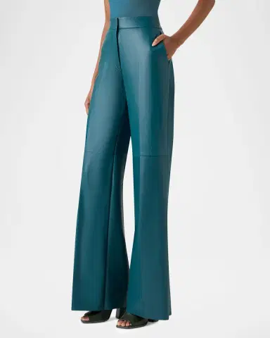 Akris Fior Nappa Leather Wide-Leg Pants | Thumbnail 5 Akris Fior Nappa Leather Wide-Leg Pants | Thumbnail 5