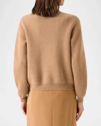 Akris Crewneck Cashmere Pique Knit Cardigan | Thumbnail 2 Akris Crewneck Cashmere Pique Knit Cardigan | Thumbnail 2