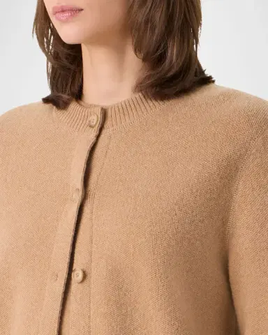 Akris Crewneck Cashmere Pique Knit Cardigan | Thumbnail 4 Akris Crewneck Cashmere Pique Knit Cardigan | Thumbnail 4