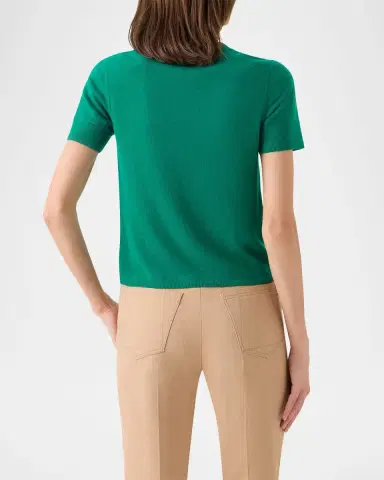 Akris Cashmere Short Sleeve Knit Sweater | Thumbnail 2