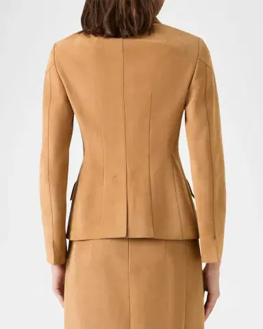 Akris Delia Suede Fitted Jacket | Thumbnail 2 Akris Delia Suede Fitted Jacket | Thumbnail 2