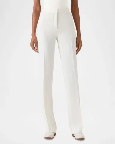 Akris Carl Linen-Wool Straight-Leg Pants | Thumbnail 3