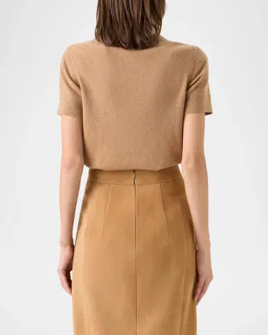 Akris Cashmere Short Sleeve Knit Sweater | Thumbnail 2 Akris Cashmere Short Sleeve Knit Sweater | Thumbnail 2