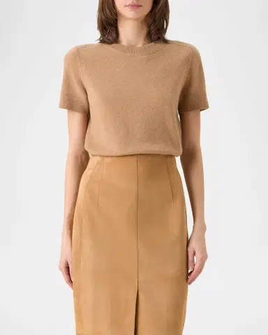 Akris Cashmere Short Sleeve Knit Sweater | Thumbnail 3 Akris Cashmere Short Sleeve Knit Sweater | Thumbnail 3