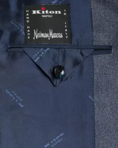 Kiton Men's Cashmere Denim Single-Breasted Jacket | Thumbnail 5 Kiton Men's Cashmere Denim Single-Breasted Jacket | Thumbnail 5