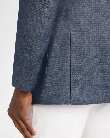 Kiton Men's Cashmere Denim Single-Breasted Jacket | Thumbnail 7 Kiton Men's Cashmere Denim Single-Breasted Jacket | Thumbnail 7