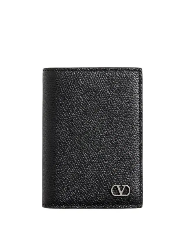Valentino Garavani Men 's VLogo Signature Card Holder in Grainy Calfskin