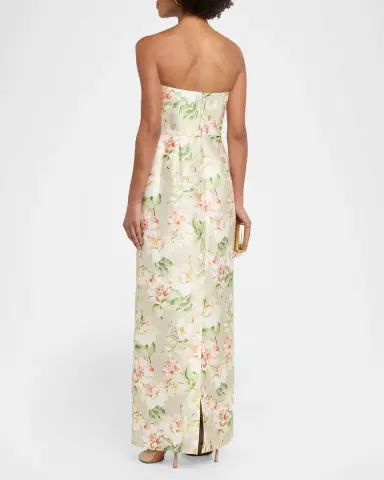 SACHIN & BABI Sophia Strapless Floral-Print Mikado Column Gown | Thumbnail 2 SACHIN & BABI Sophia Strapless Floral-Print Mikado Column Gown | Thumbnail 2