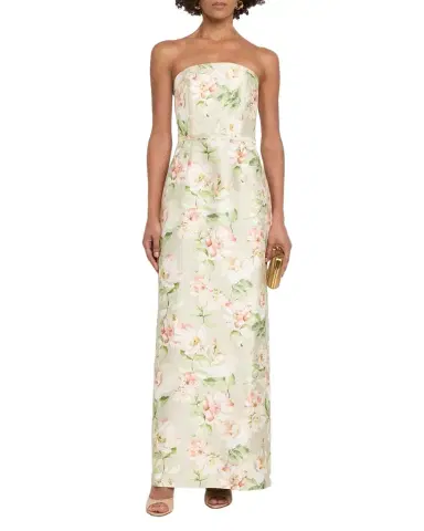 SACHIN & BABI Sophia Strapless Floral-Print Mikado Column Gown | Thumbnail 1 SACHIN & BABI Sophia Strapless Floral-Print Mikado Column Gown | Thumbnail 1