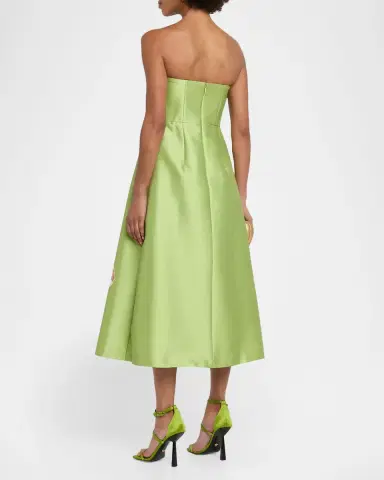SACHIN & BABI Shay Strapless Floral-Print Mikado Midi Dress | Thumbnail 2