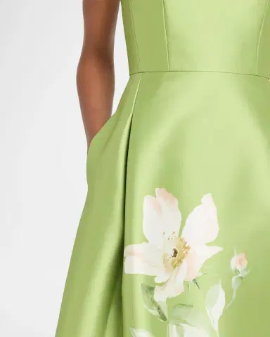 SACHIN & BABI Shay Strapless Floral-Print Mikado Midi Dress | Thumbnail 4