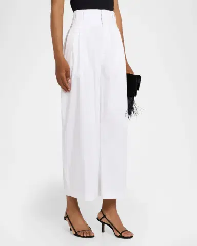 Altuzarra Wilson Double-Pleated Wide-Leg Ankle Pants | Thumbnail 3
