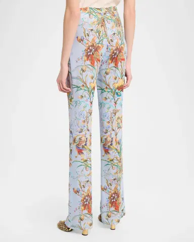 Etro High-Rise Floral-Print Bootcut-Leg Trousers | Thumbnail 2