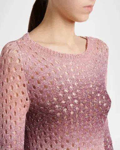 Etro Paillette Ombre Net Knit Sweater | Thumbnail 4 Etro Paillette Ombre Net Knit Sweater | Thumbnail 4