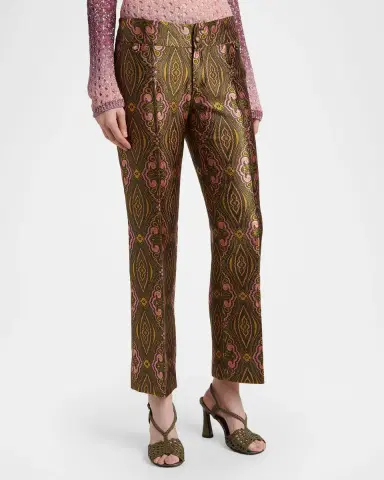 Etro Geo Brocade Straight-Leg Ankle Trousers | Thumbnail 2 Etro Geo Brocade Straight-Leg Ankle Trousers | Thumbnail 2