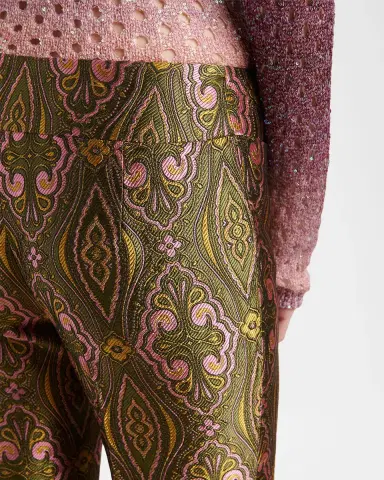 Etro Geo Brocade Straight-Leg Ankle Trousers | Thumbnail 3 Etro Geo Brocade Straight-Leg Ankle Trousers | Thumbnail 3