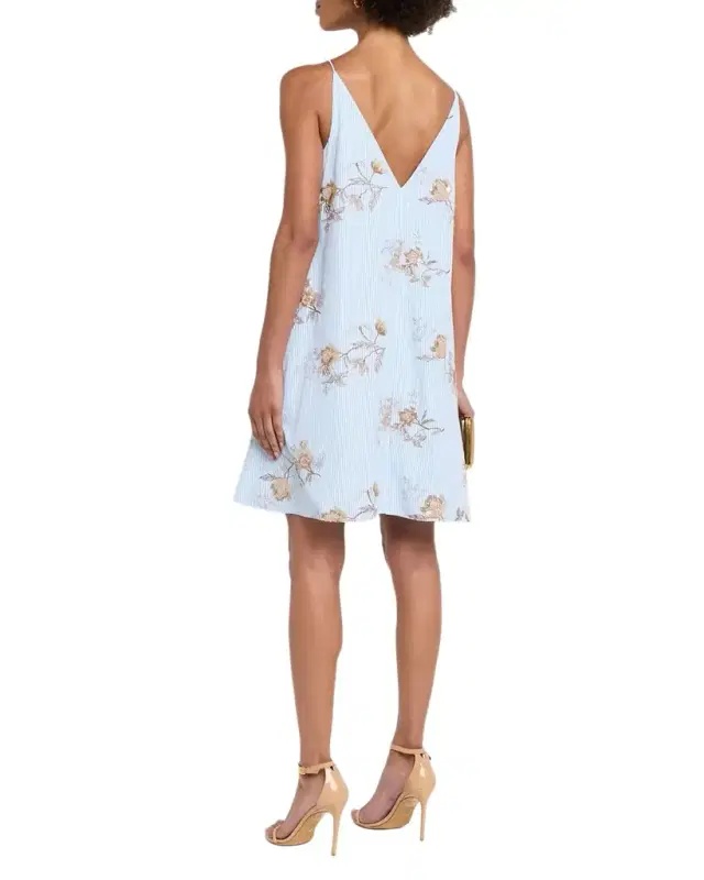 D 'Orsay Embellished Poplin Dress