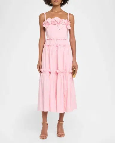 AKNVAS Rach Poplin Midi Dress | Thumbnail 3