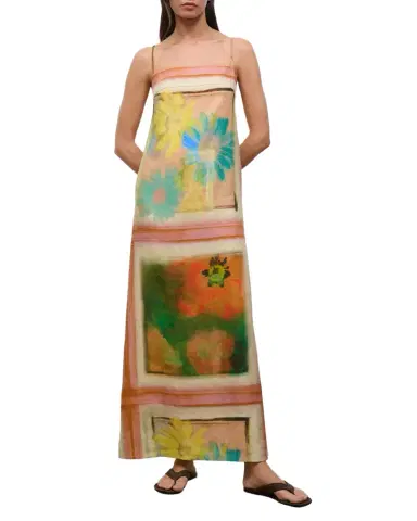 Staud Laura Linen Maxi Dress | Thumbnail 1 Staud Laura Linen Maxi Dress | Thumbnail 1