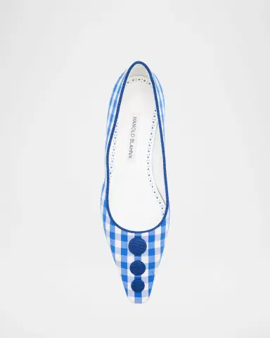 Manolo Blahnik Alexa Gingham Flat Pumps | Thumbnail 3 Manolo Blahnik Alexa Gingham Flat Pumps | Thumbnail 3