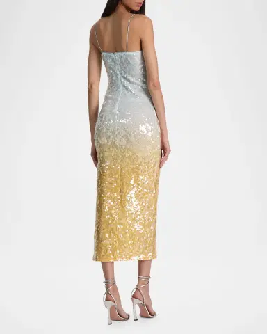 ALICE + OLIVIA Fifi Sequined Midi Dress | Thumbnail 2