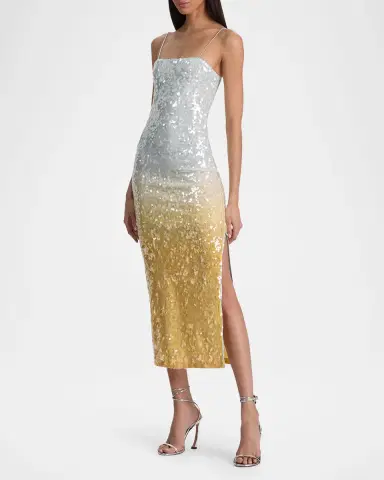 ALICE + OLIVIA Fifi Sequined Midi Dress | Thumbnail 3