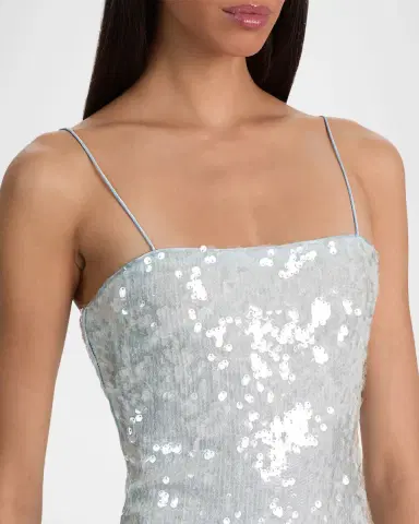 ALICE + OLIVIA Fifi Sequined Midi Dress | Thumbnail 4